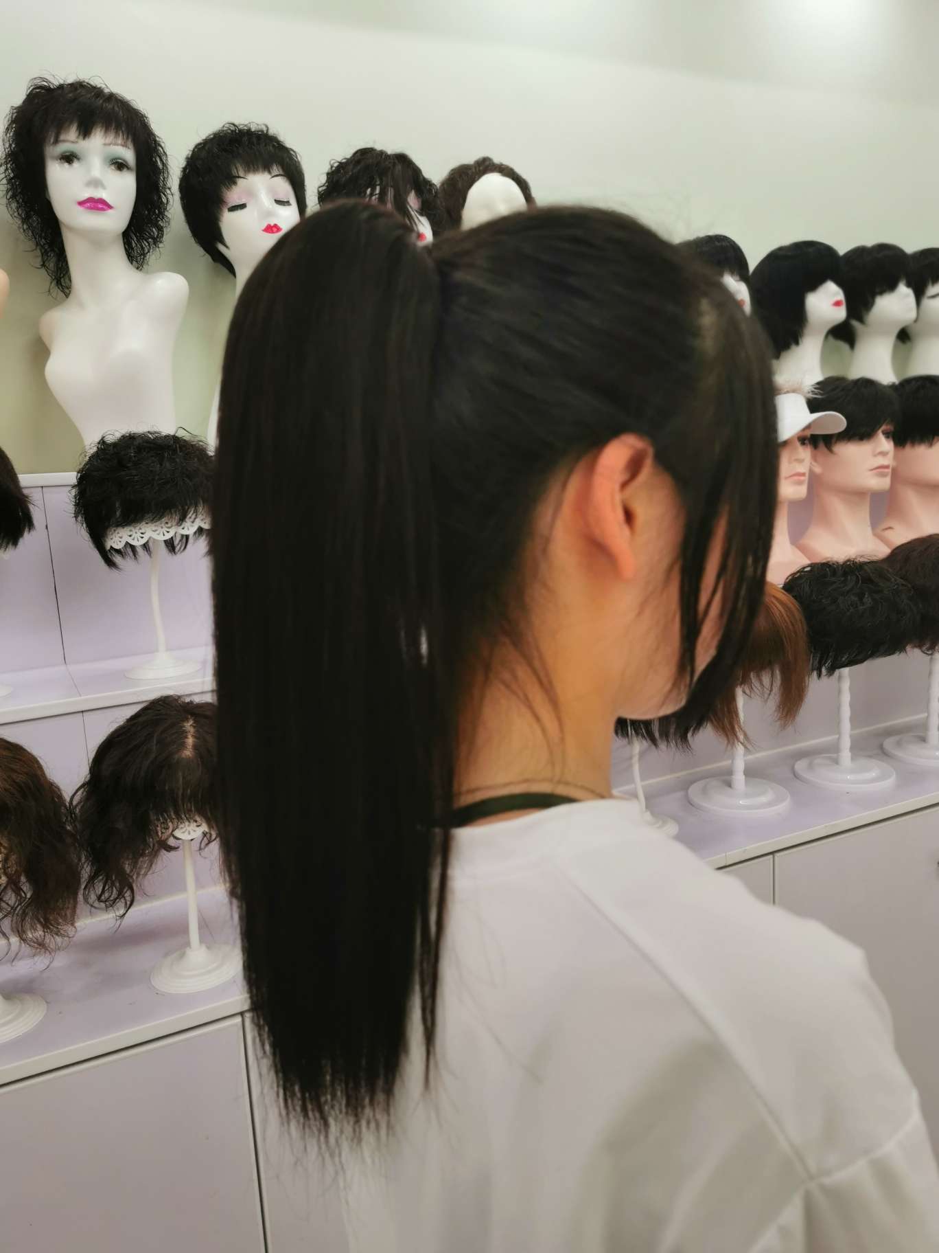 100%真人发，抓夹马尾，35公分，直款产品图