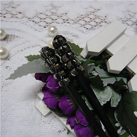 Inlaid zanzi crystal hairpin hair hairpin ancient costume daily simple modern style dish hair balls hair ornaments thumbnail