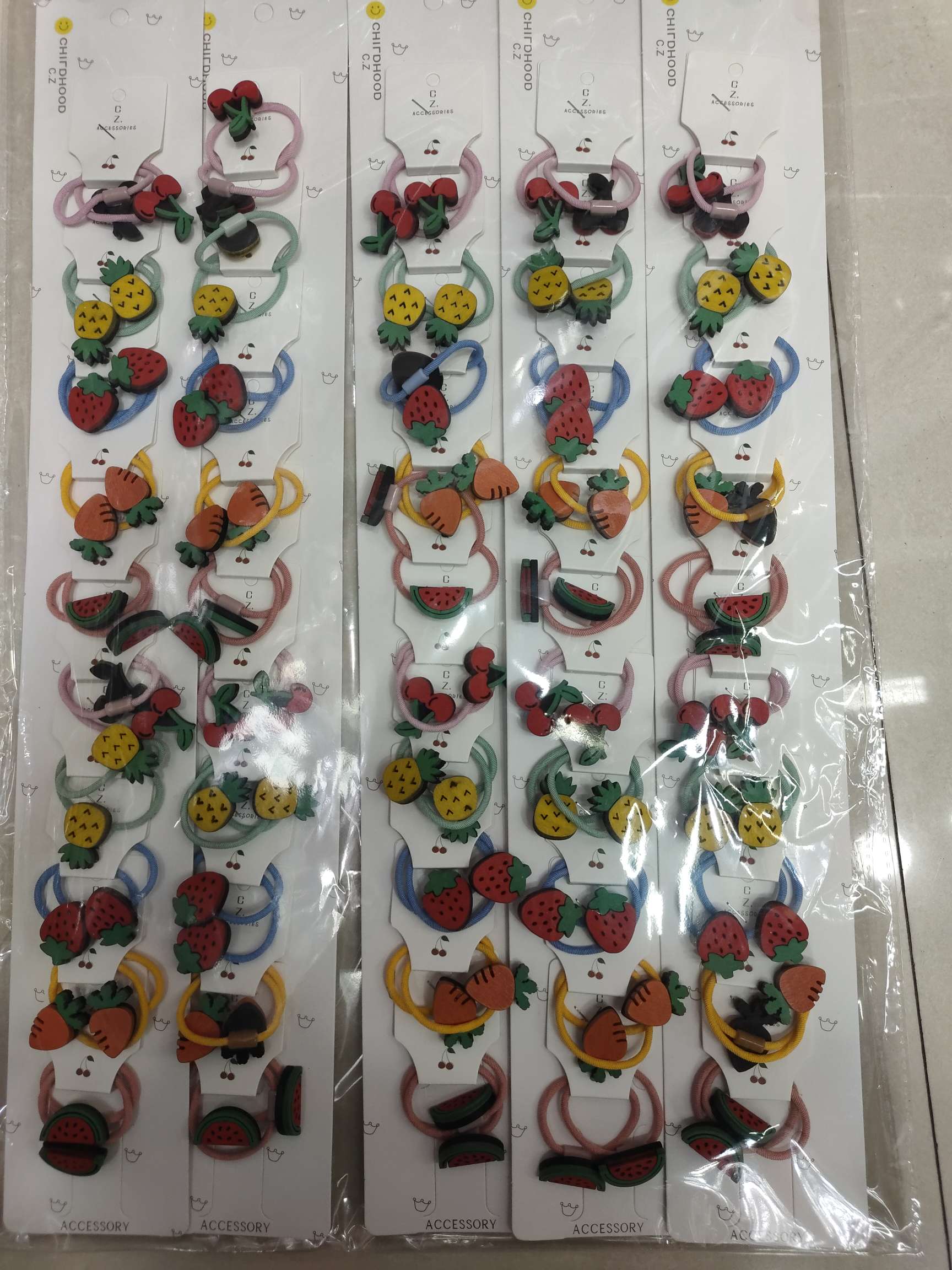Children's Hair Accessories Baby small rubber band cartoon hair ring Scrub BB clip Outfit set girl bangs headpiece edge clip thumbnail