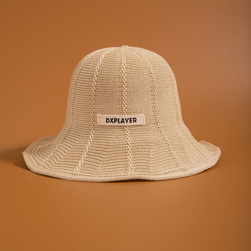 Korean Japanese Knitted Fisherman Hat Summer Hollow Foldable Visor Breathable With A Small Fresh Basin Hat Woman