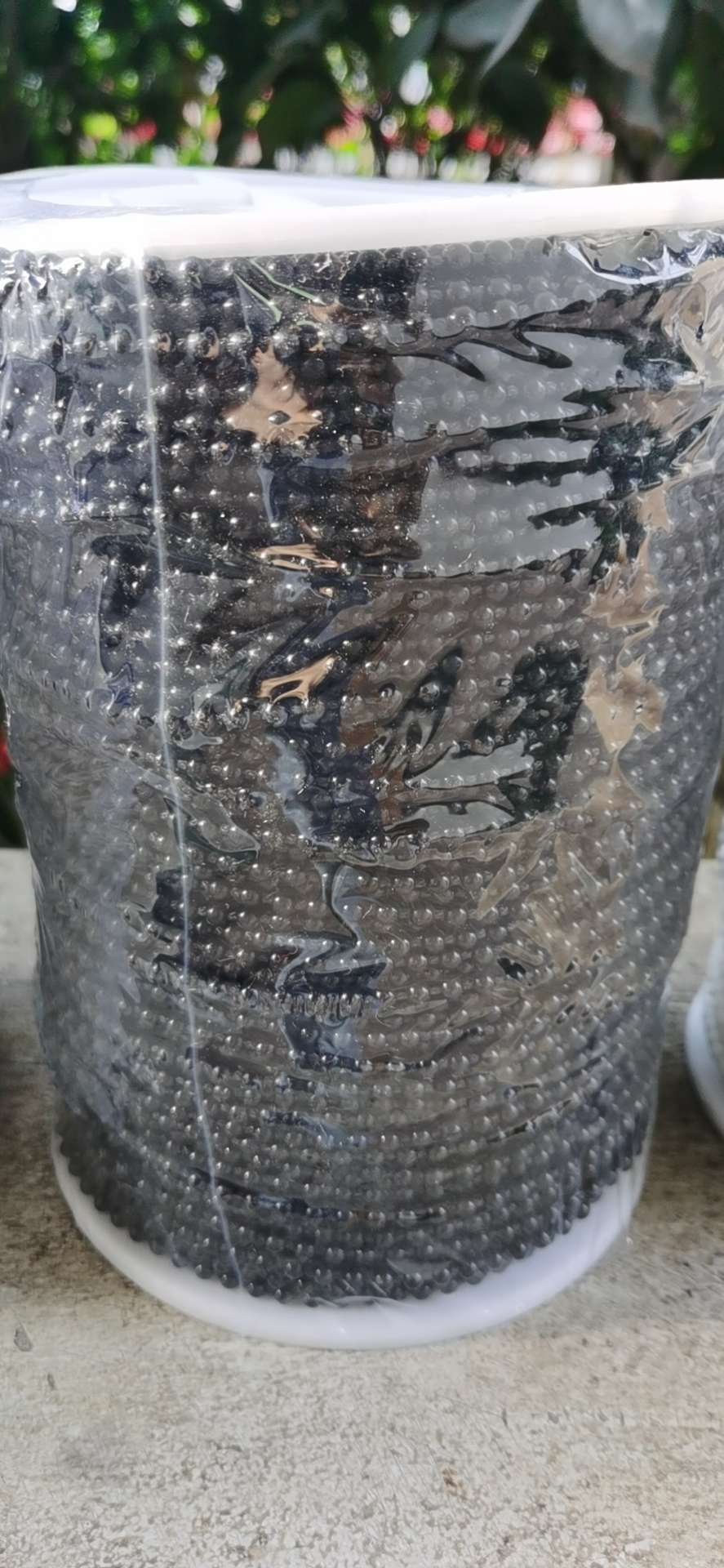 Black plastic bead chain details Picture