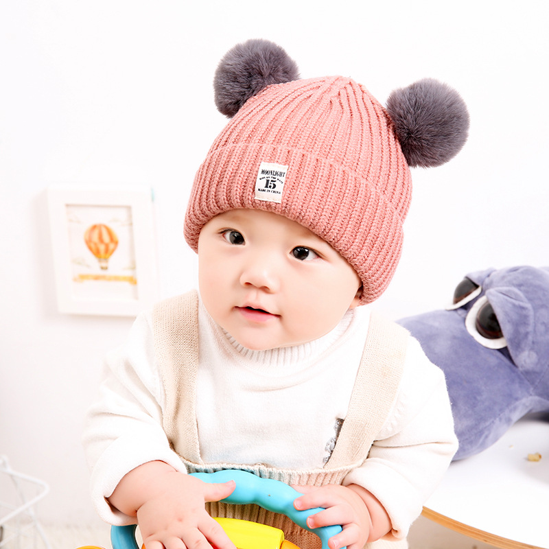 婴儿帽子3-6-12个月女秋冬宝宝帽子0-1-2岁儿童毛线帽男小孩帽潮详情图6