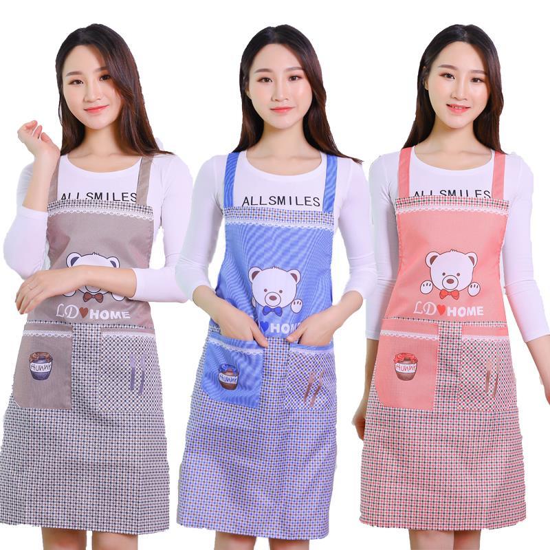 围裙韩版公主女时尚碎花夏季薄防污厨房围裙