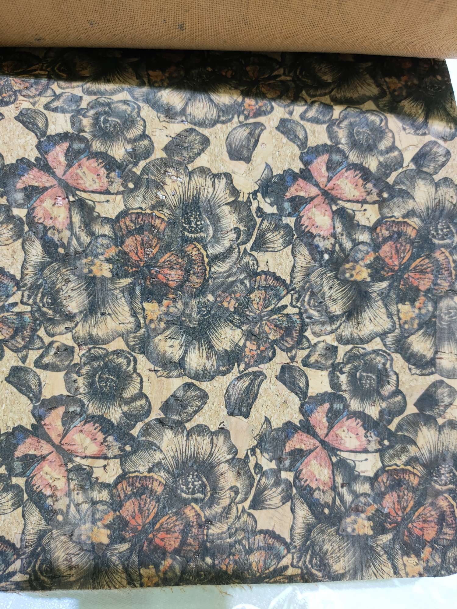 软木印花系列三 皮革原料花纹厂家大量现货图