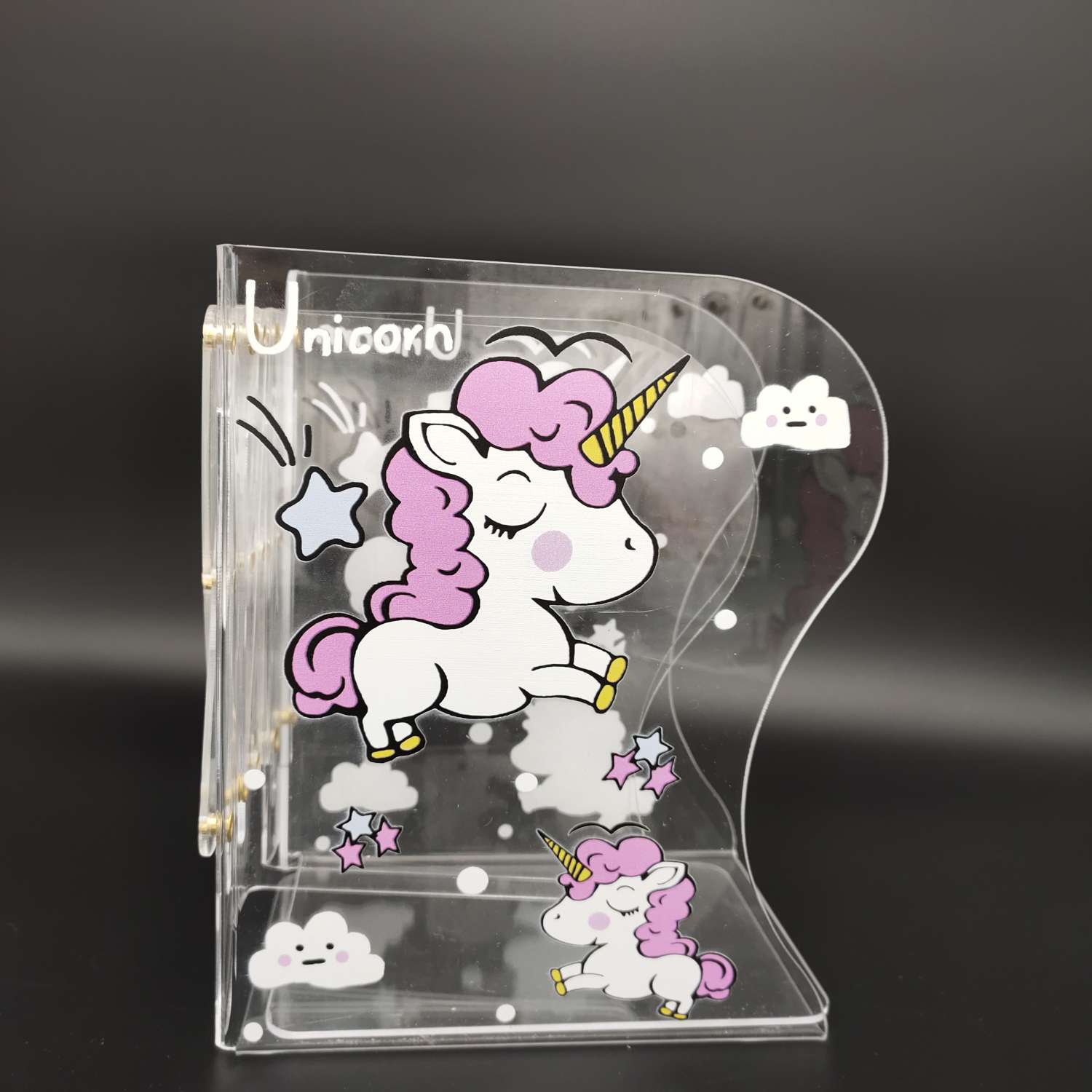 Unicorn Acrylic telescopic bookstand Application Scenario
