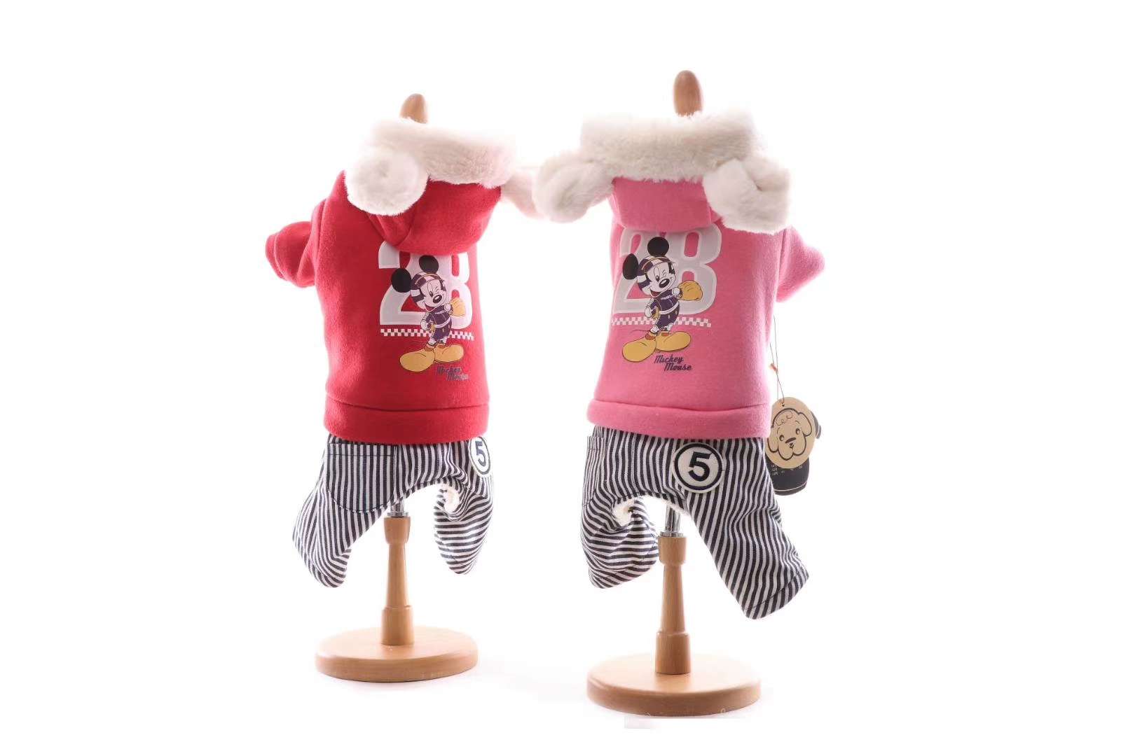 四脚牛仔外套/四脚条纹裤/四脚戴帽衫细节图