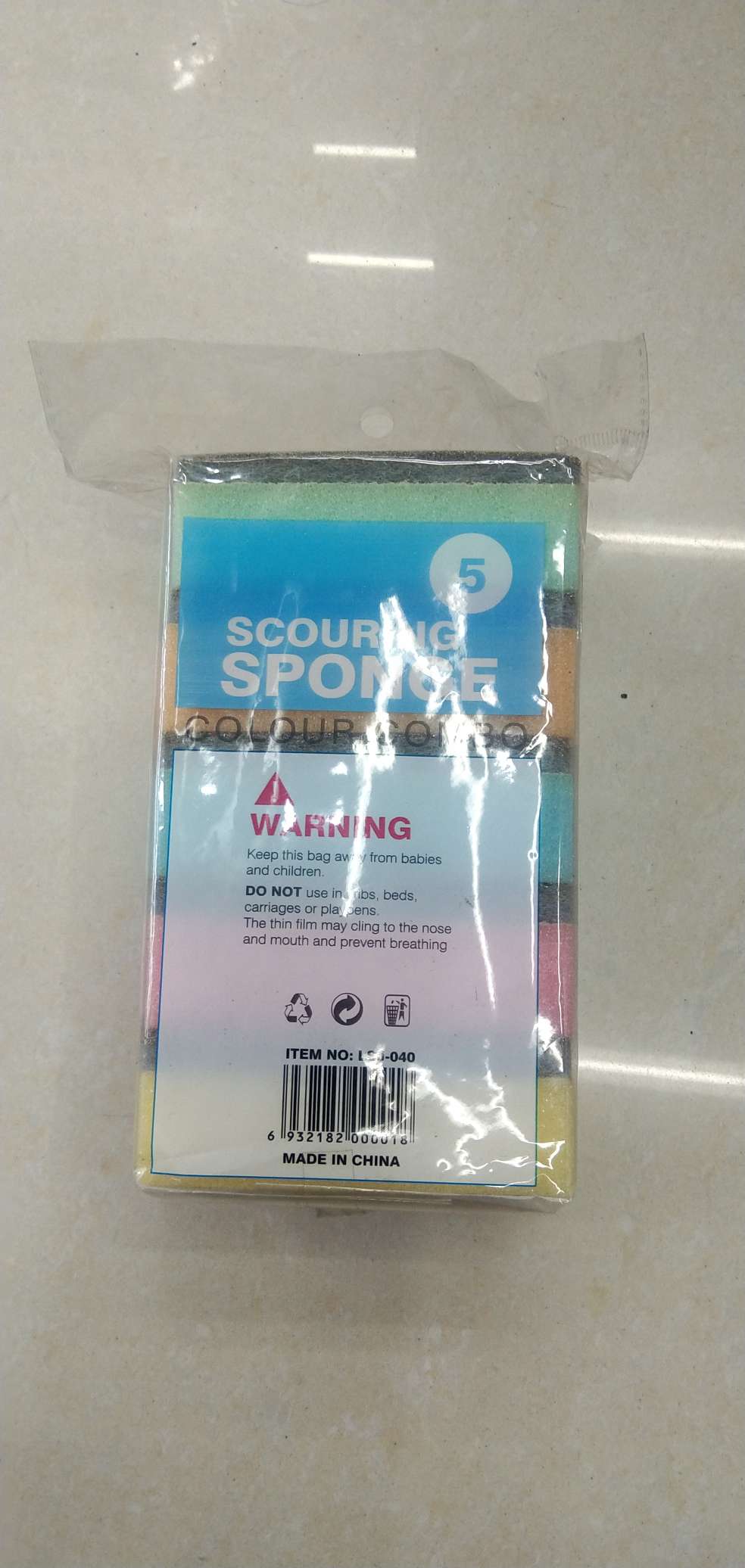 Sponge Cloth Color 5Ps Specification drawing