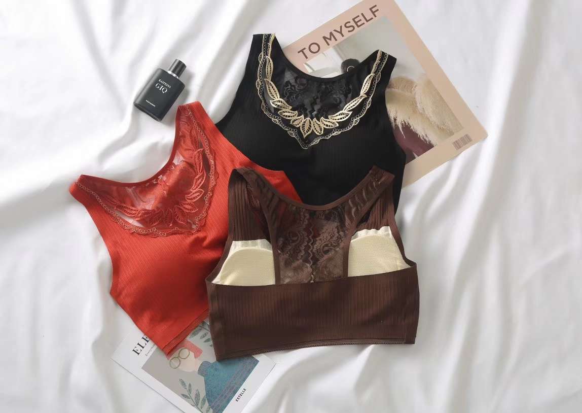 In 2020, The New Explosive Non-Trace Compression Adhesive All-Match Beautiful Back Wrap Chest Without Steel Ring Sports Vest 8008 details Picture