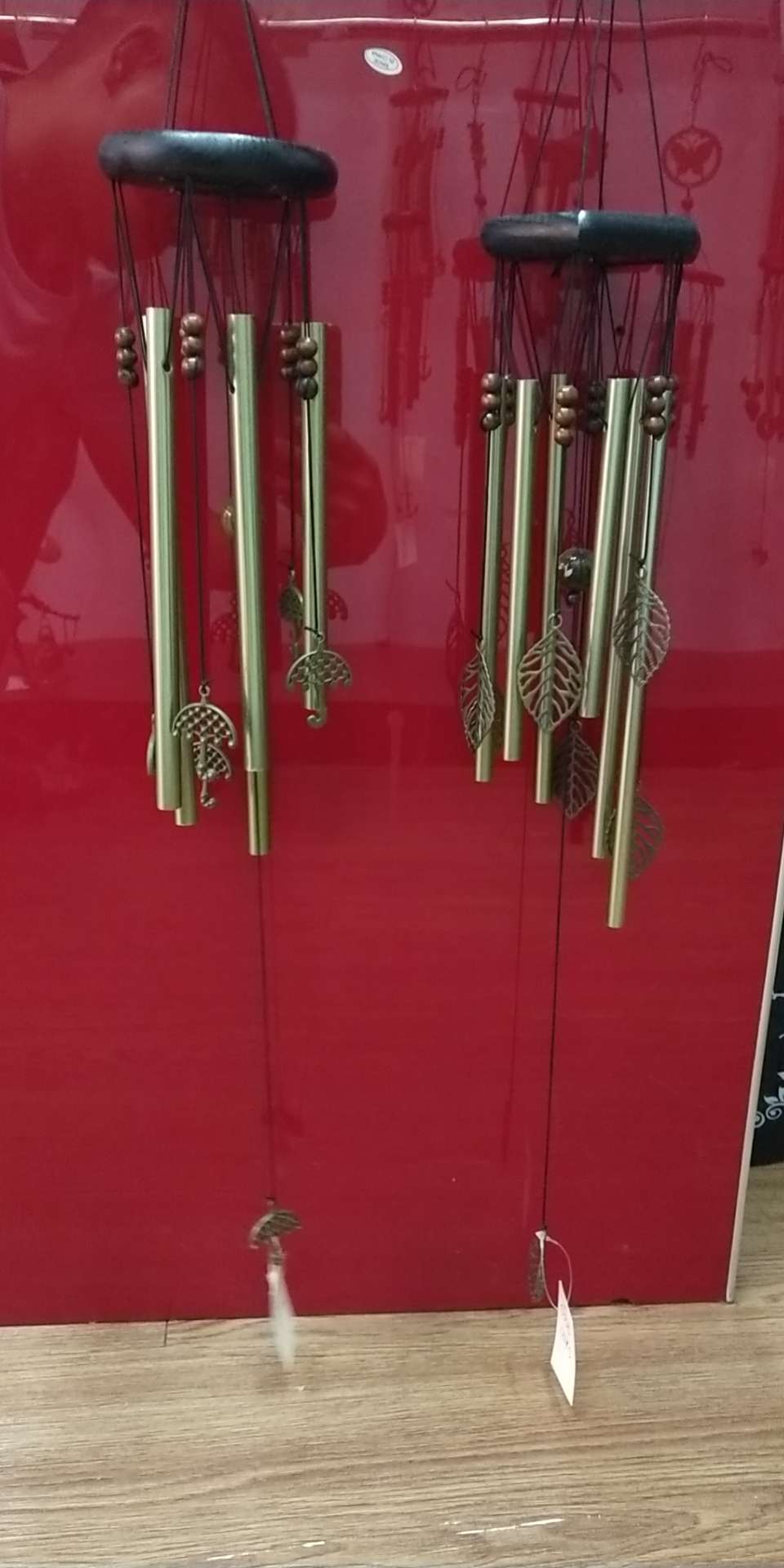 鱼木质金属管风铃挂饰现代日式家居挂件