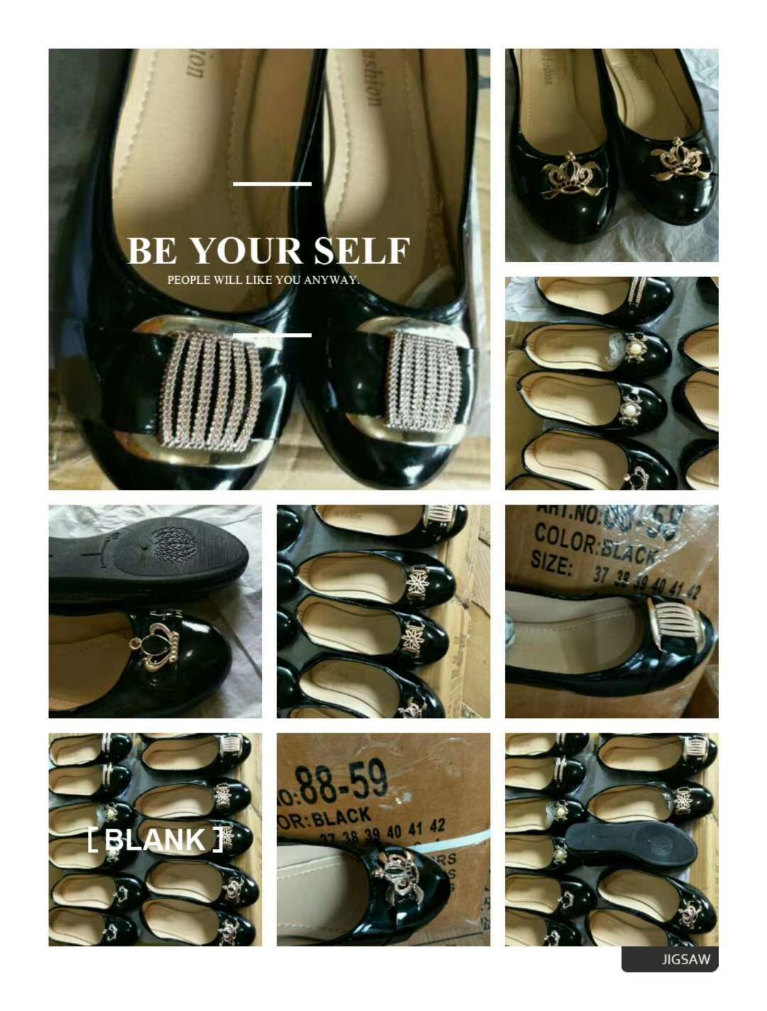 周氏现货库存外贸原单软底芭蕾金属扣饰浅口豆豆女平底孕妇单鞋四季鞋，女单鞋，平底鞋详情图9