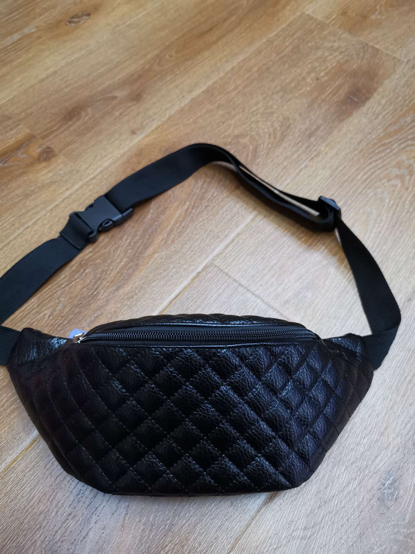 绣线男式双拉PU腰包