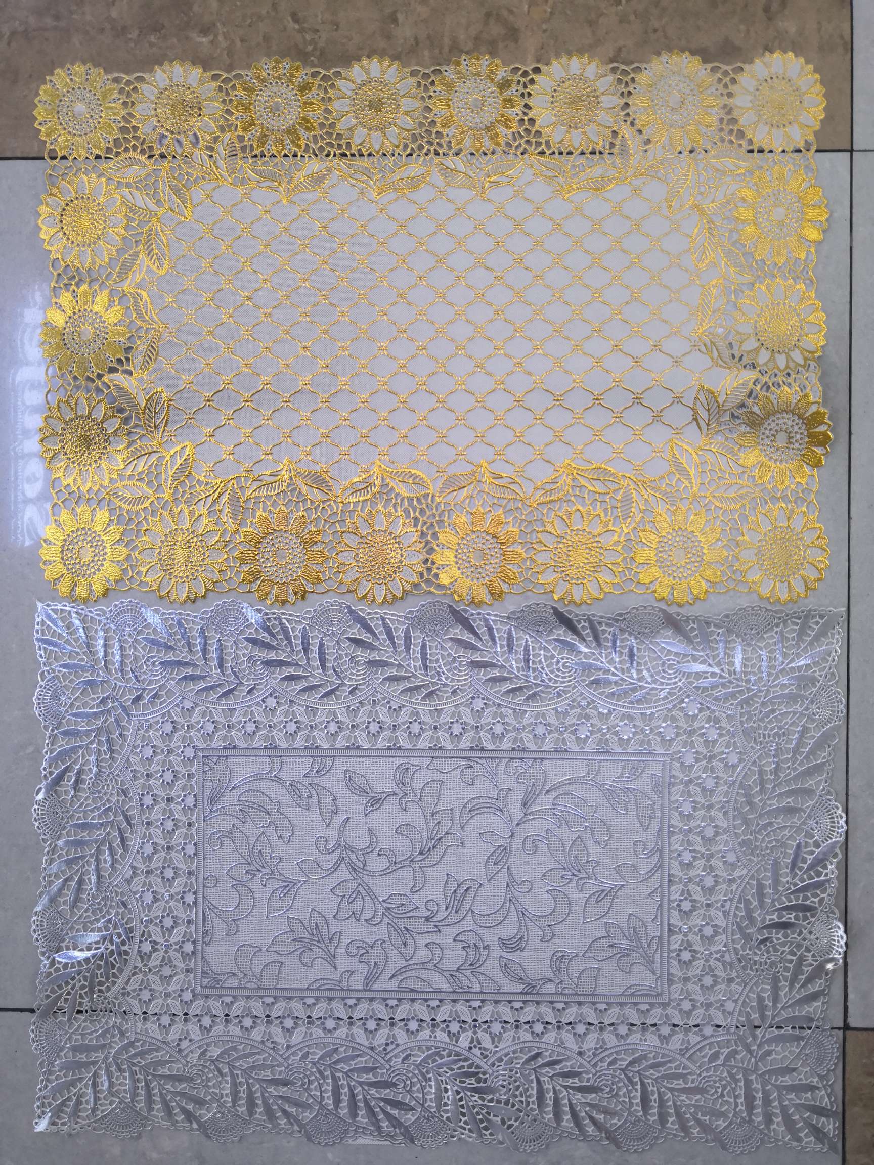 烫金银餐垫38*55cm长方形