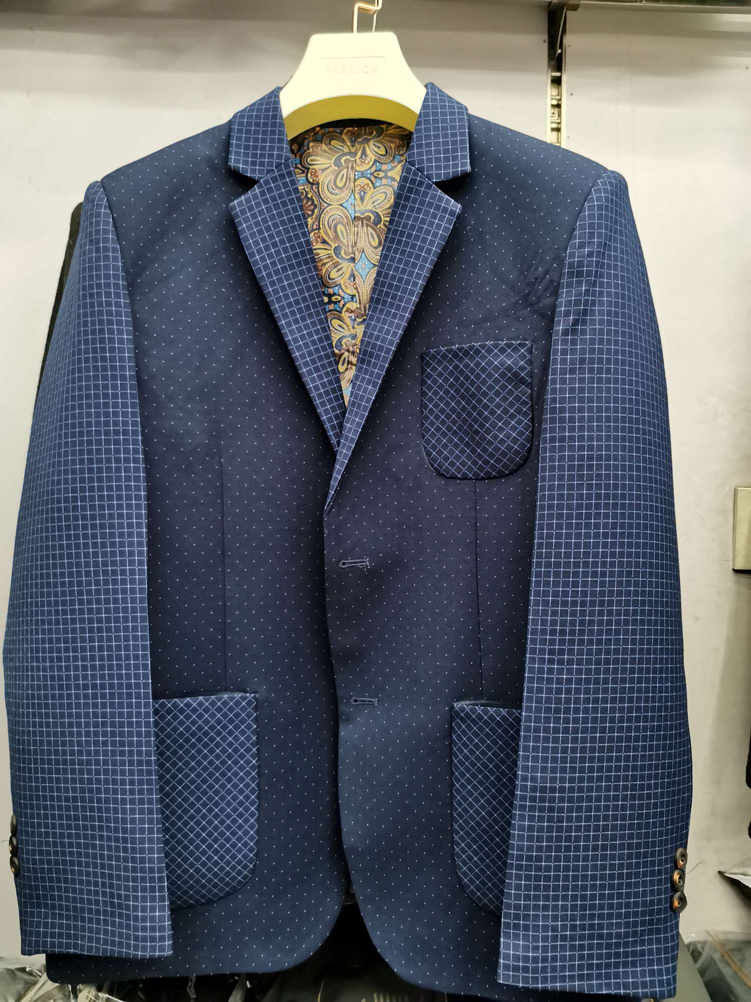 Upscale small check suit thumbnail