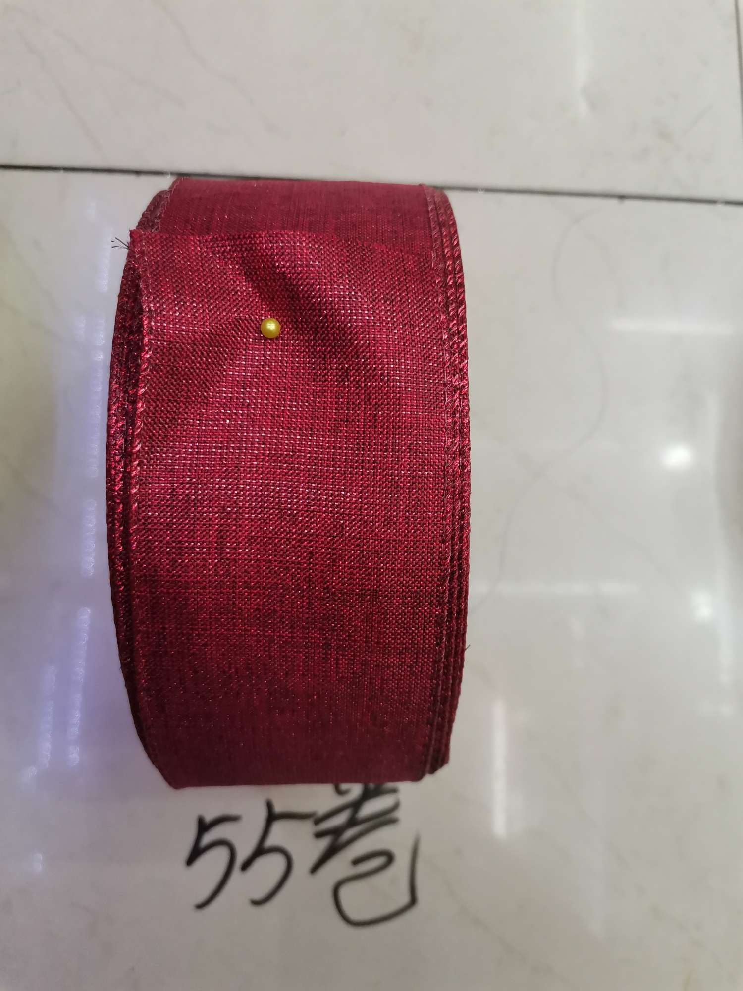 6.3CMx100 yards fine linen gold and silver thread ribbon