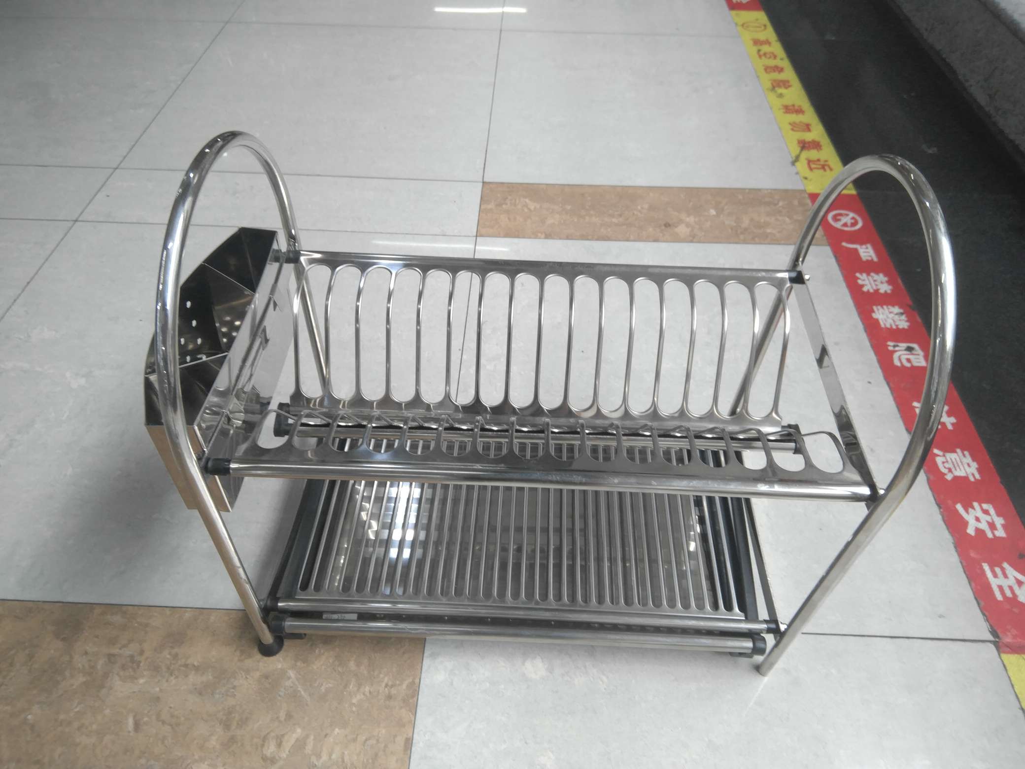 Stainless steel bowl rack