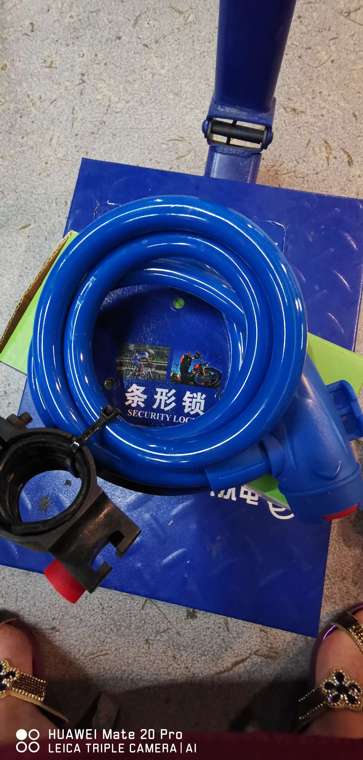 自行车圈圈锁细节图