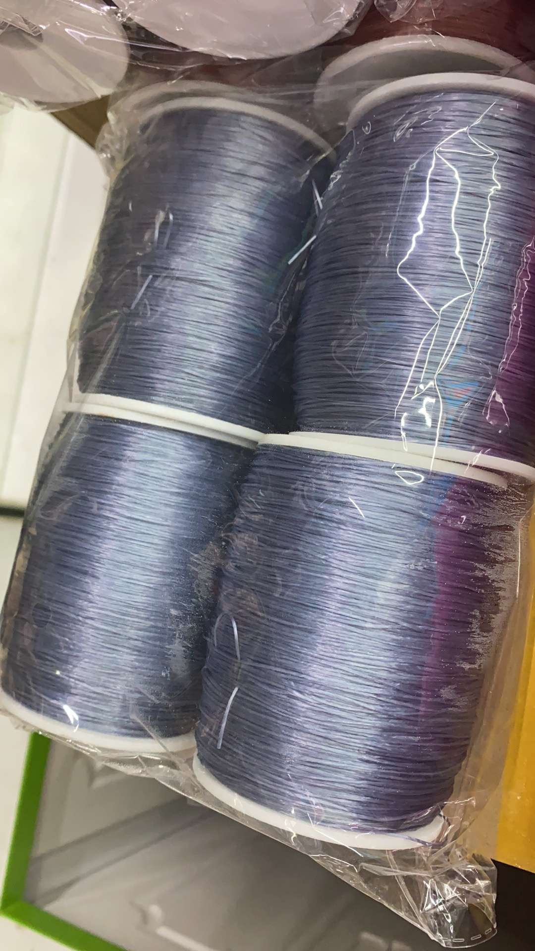 Imported elastic wire, 1000 meters per roll, gray