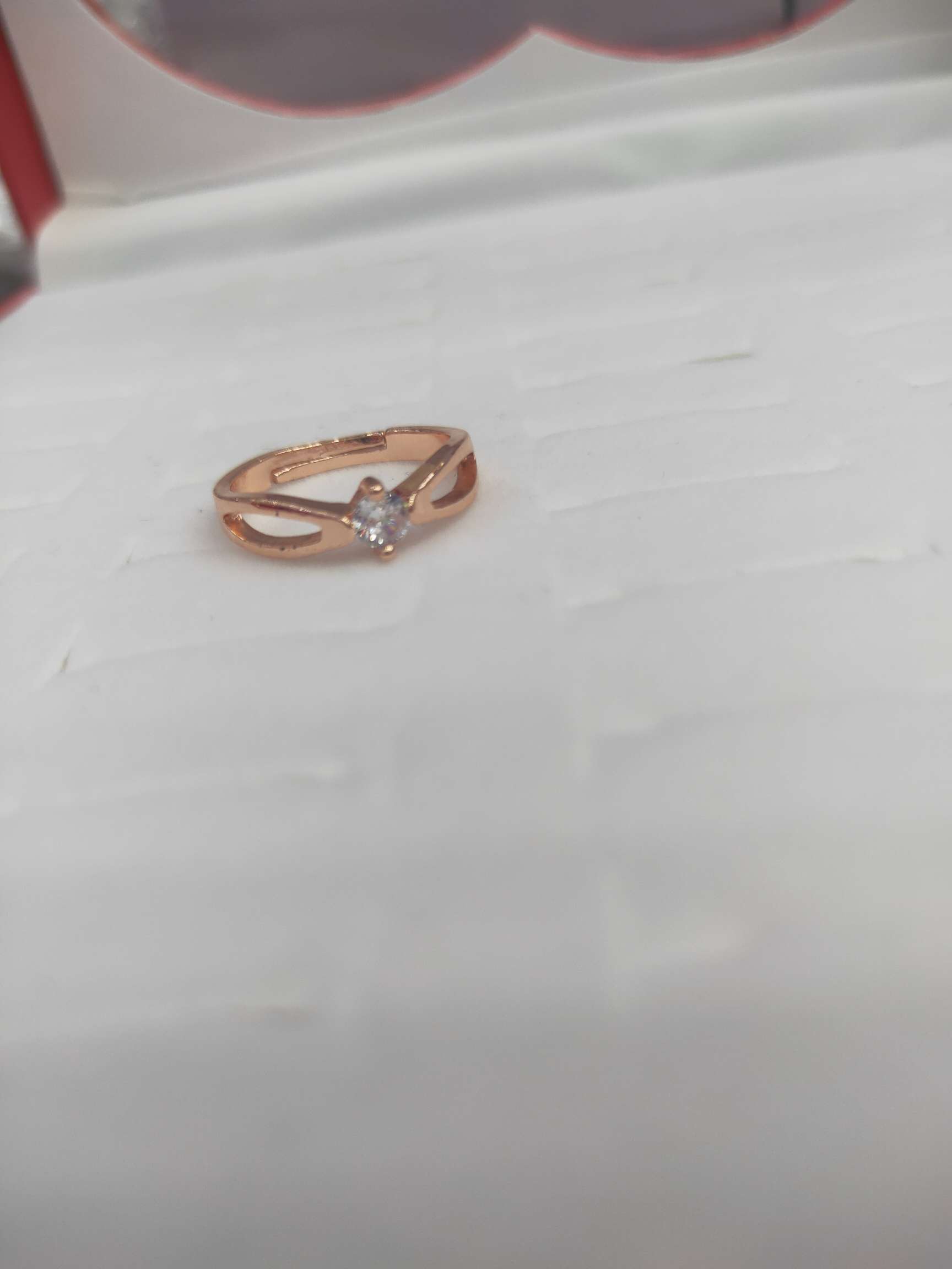Rose gold zircon ring thumbnail