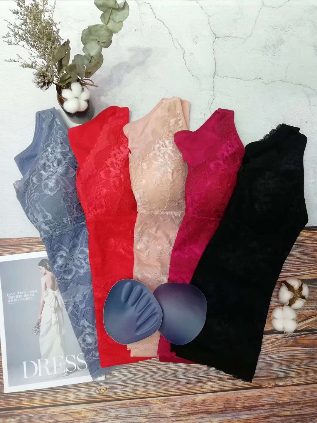 Model No. 20601, Lady's lace mesh vest, dress bra warm vest, body, corset, warm vest thumbnail