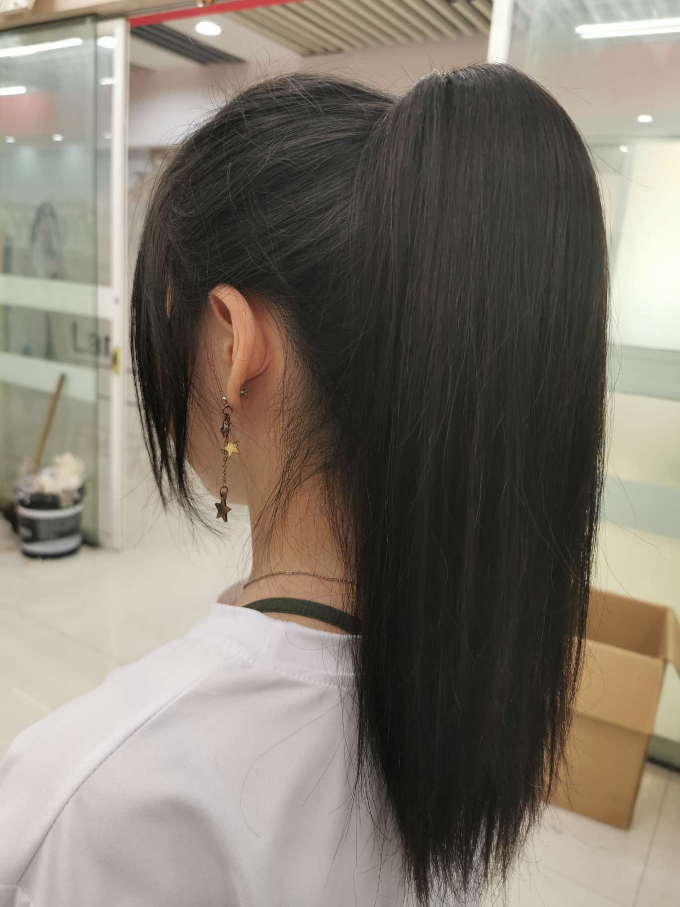 100%真人发，抓夹马尾，35公分，直款详情图8