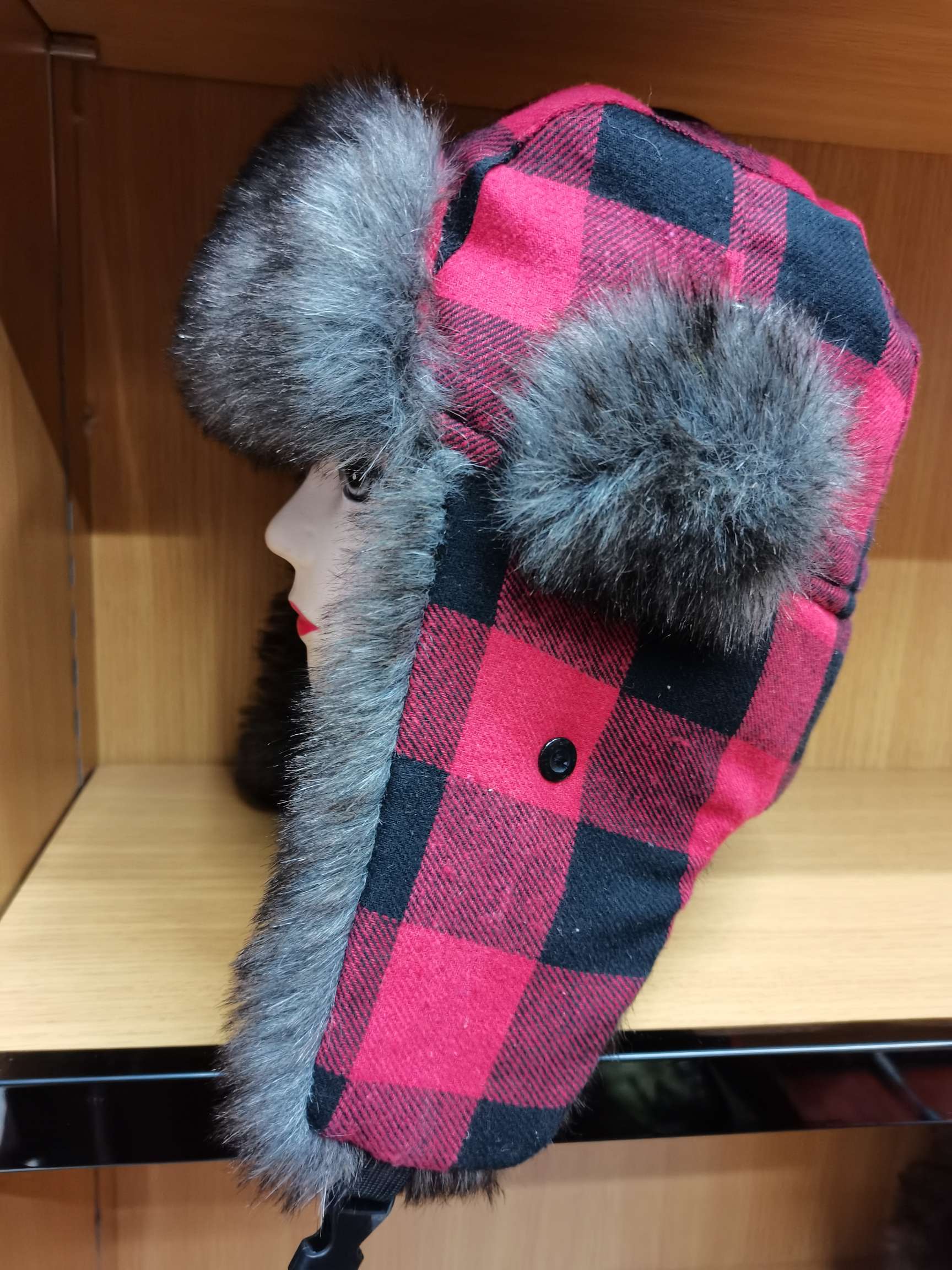 Lei Feng cap, ear-protecting cap, flight cap, Northeast cap, snow cap, checkered cap details Picture