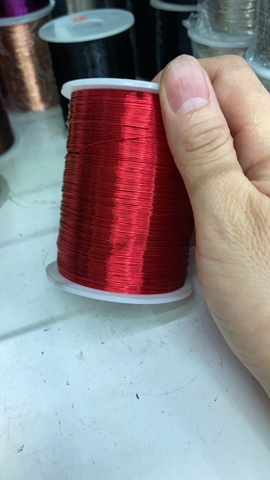 Colored copper wire: 1 kilogram of red copper, 0.3mm bright red