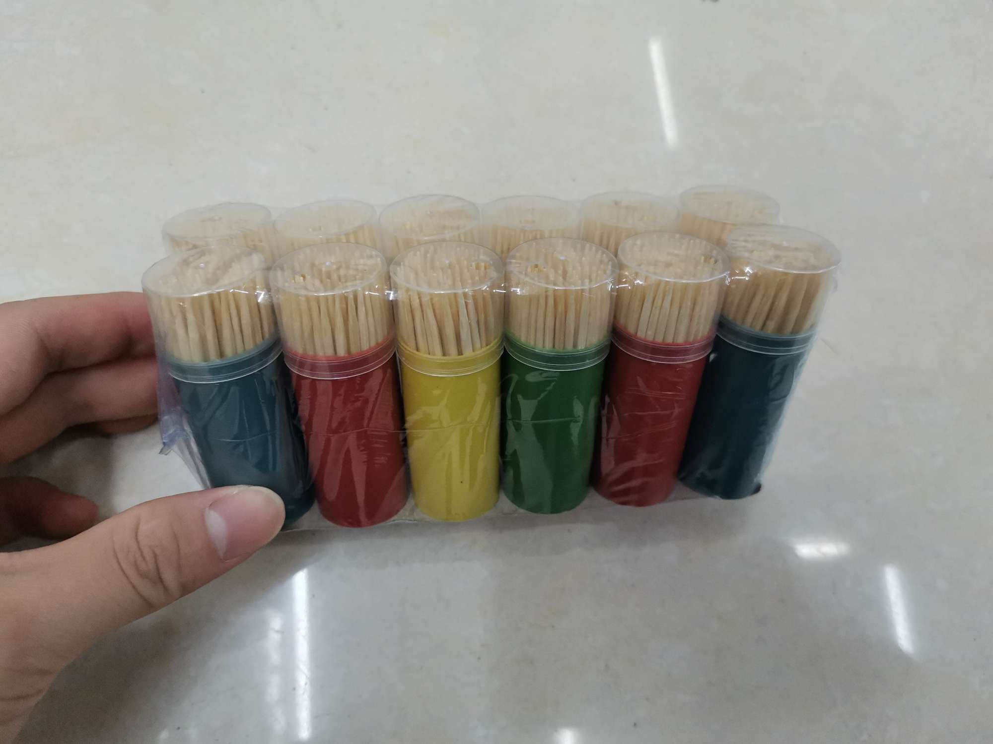 Little colored bottle toothpicks thumbnail