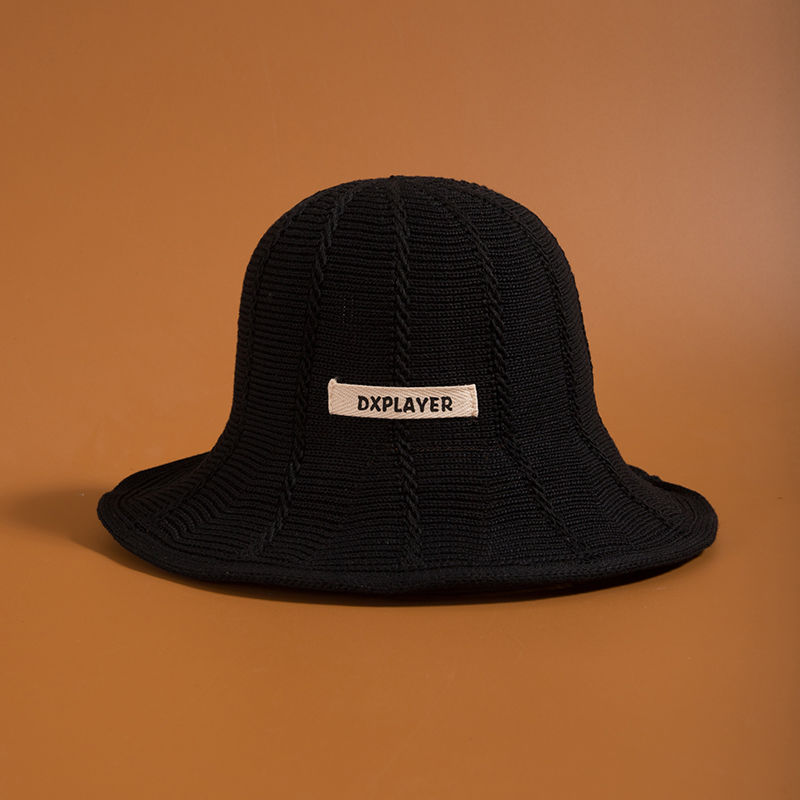 Korean Japanese Knitted Fisherman Hat Summer Hollow Foldable Visor Breathable With A Small Fresh Basin Hat Woman Application Scenario