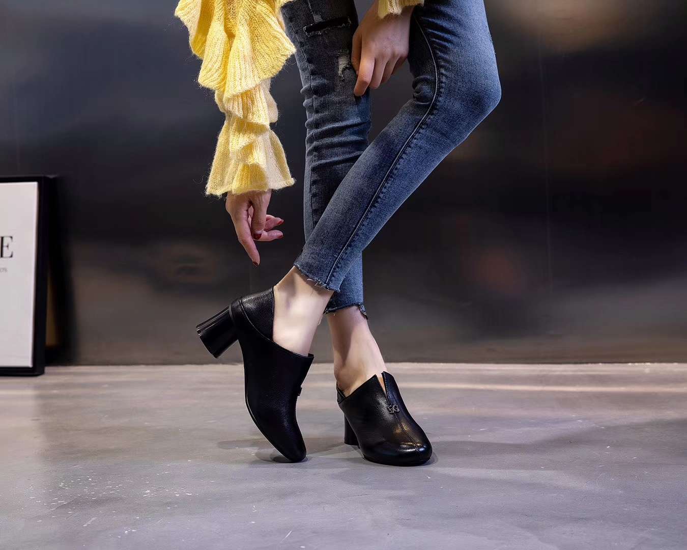 Kangaroo /131865-12 Women's mid-heel cowhide women's boots Application Scenario