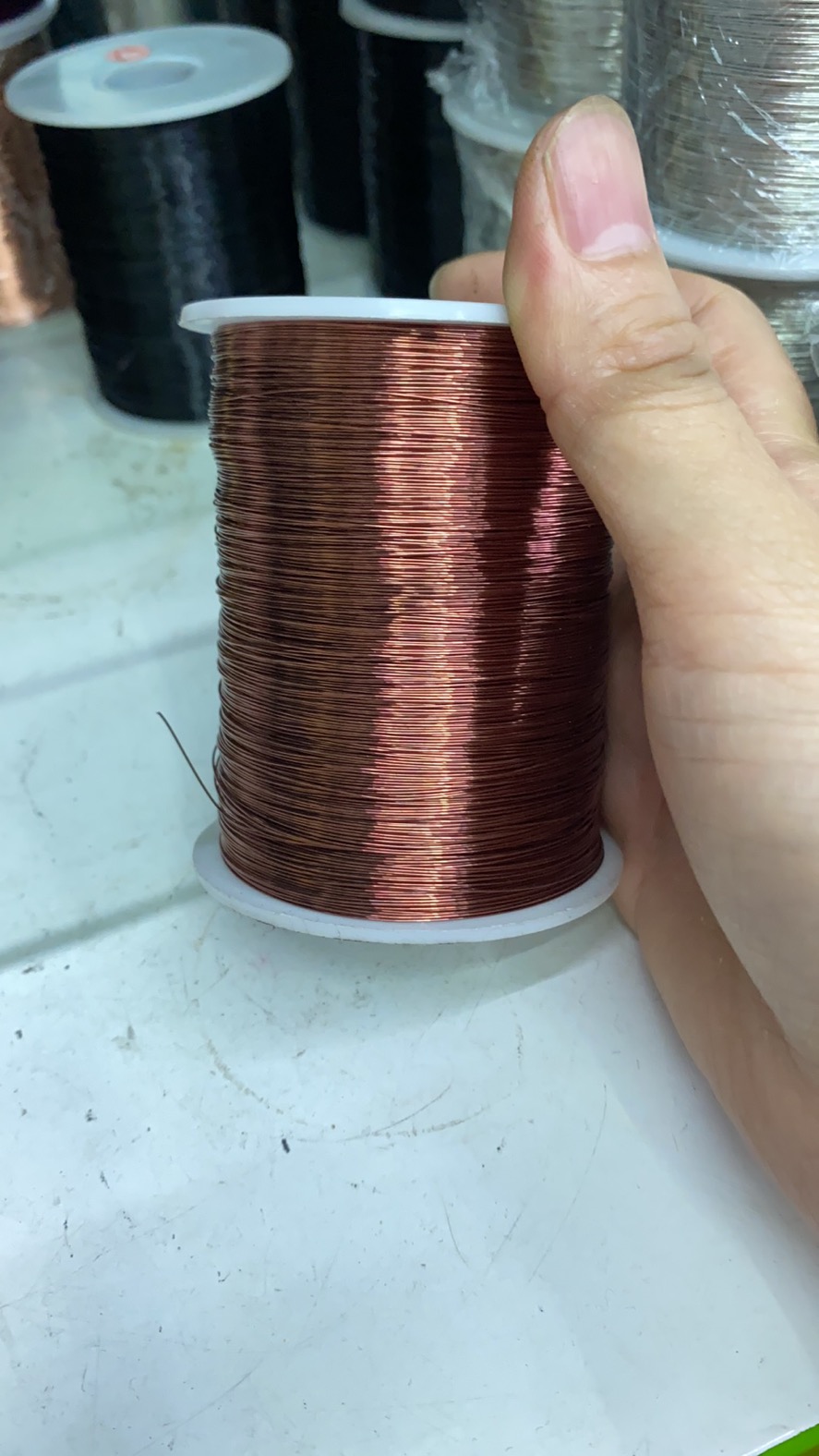 彩色铜线紫铜1公斤咖啡色0.3mm