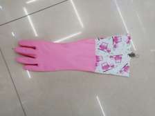 粉色加棉接袖手套