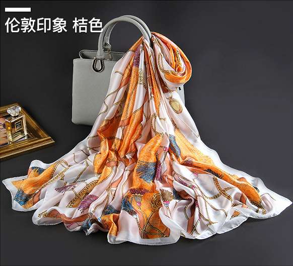 2020 New Silk Scarf Female Korean Version Long Hangzhou Silk Winter Shawl Scarf Scarf Scarf Thin Scarf undefined