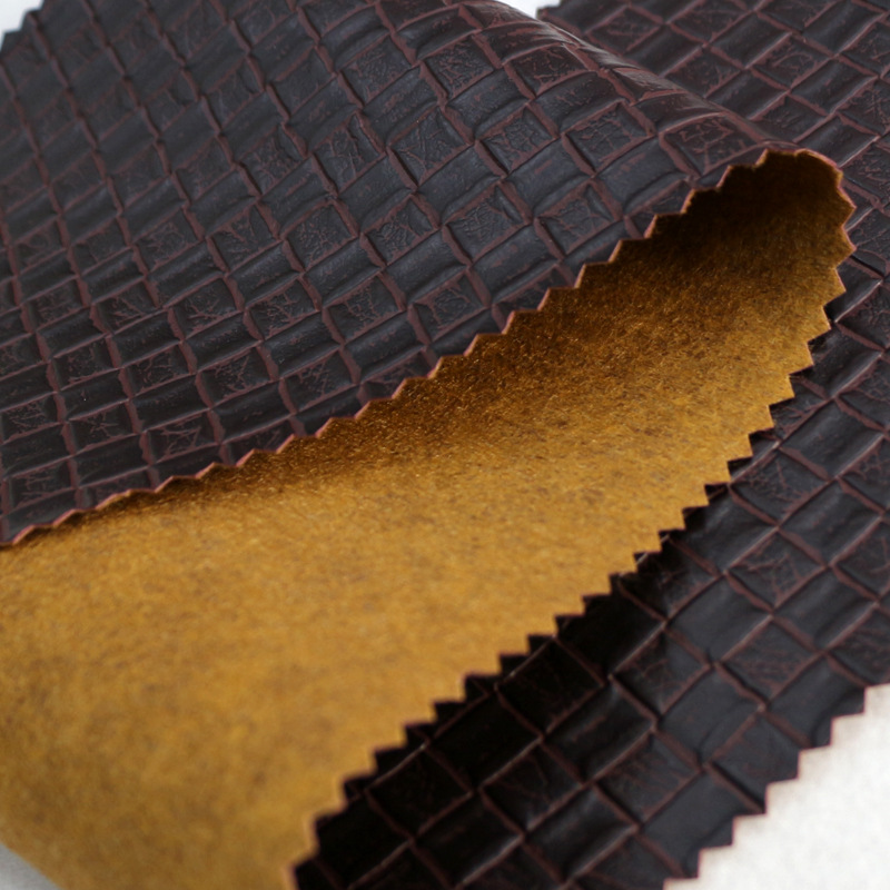 Retro two-color woven pattern antique packaging leather notebook and bag fabric, checkered pattern leather fabric Application Scenario