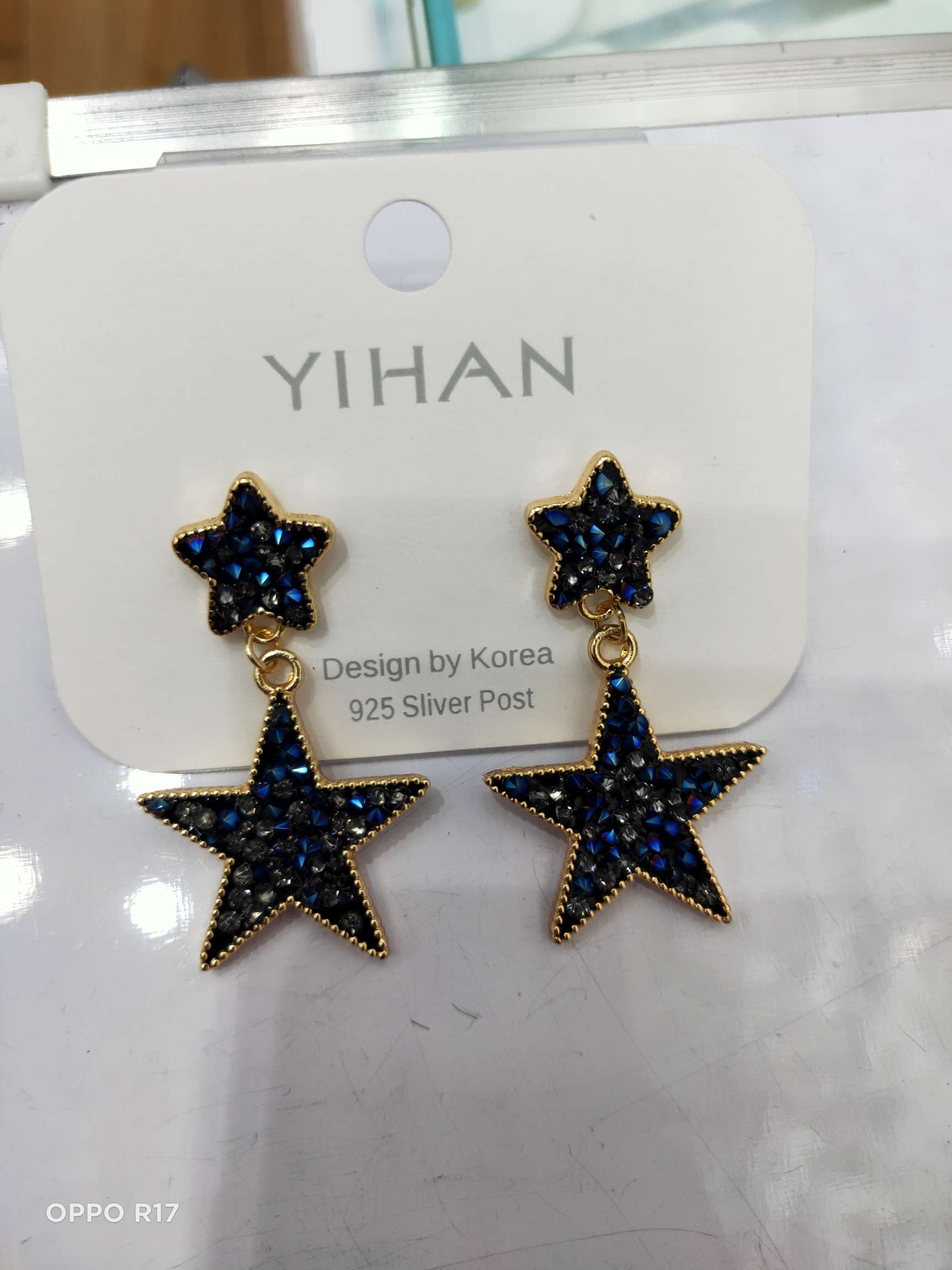 Alloy Diamond Earrings Small Star Personality Generous Temperament Extraordinary Summer Burst Fashion Big Square Fei Pyrene Jewelry