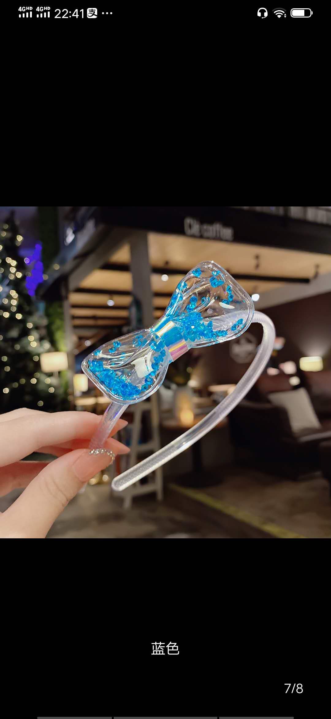 Children's transparent hair band, new fashionable headwear, girls' daily hair binding and fixation decoration headwear, hair clips, hair clips Application Scenario
