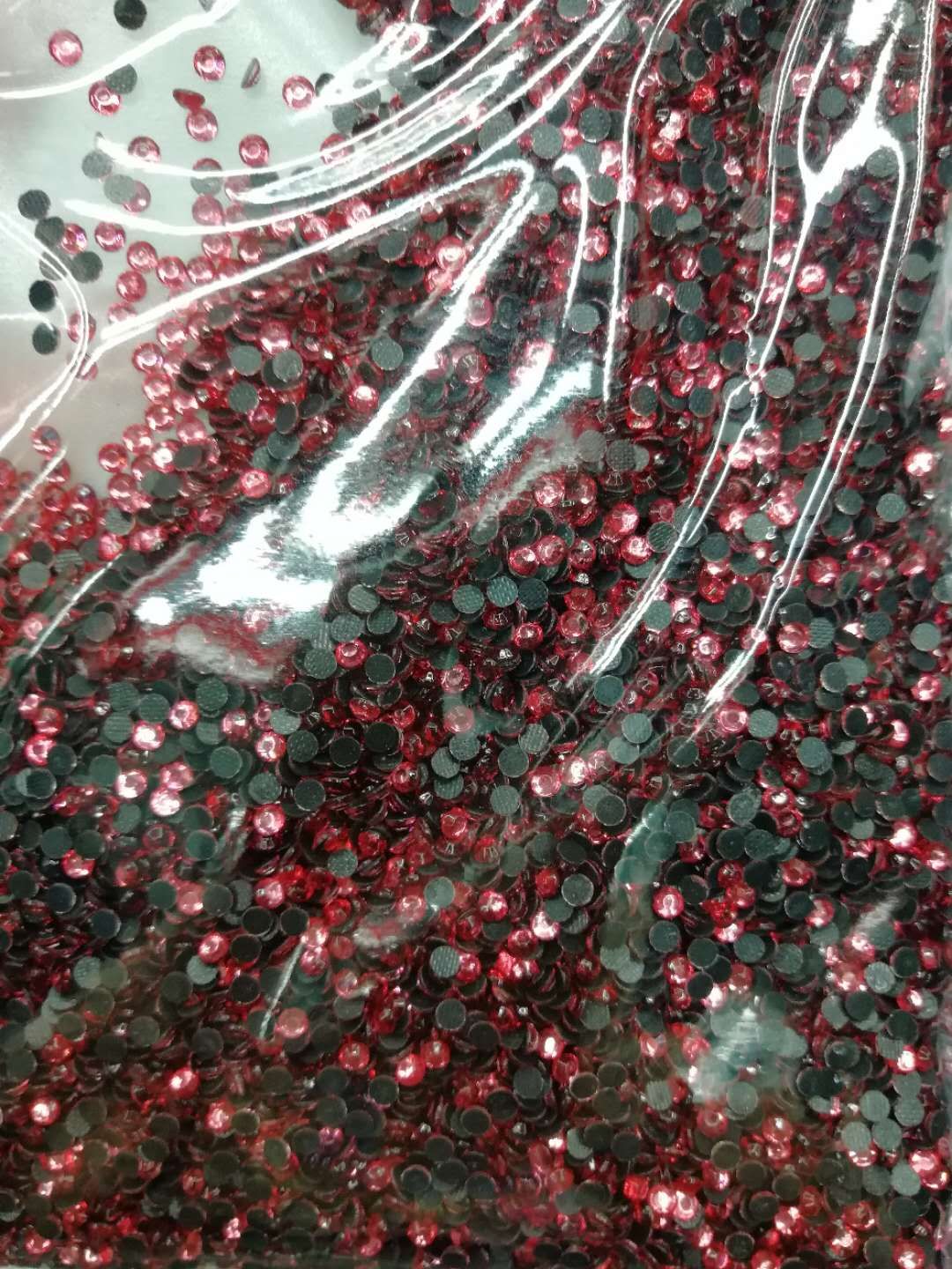SS6～30假色玫红，双面玻璃烫钻，单面钻，假双面钻