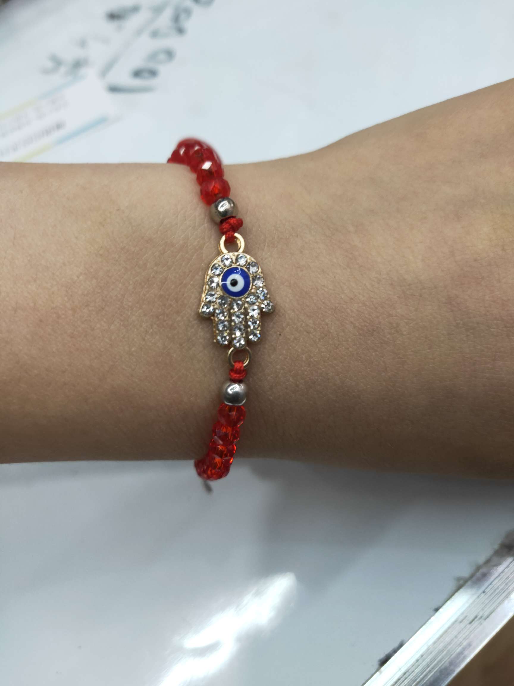 点钻手掌水晶手链细节图