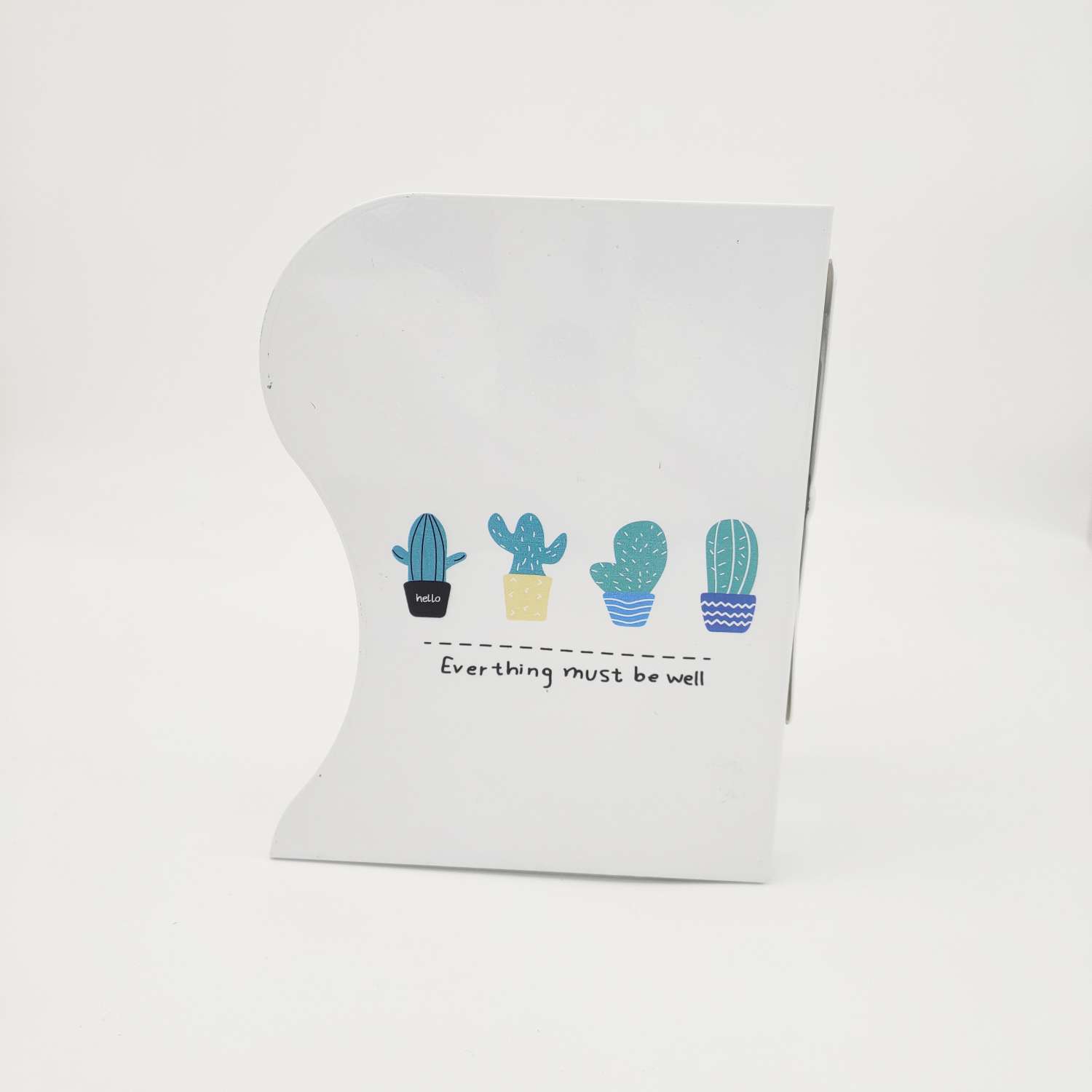 A white cartoon cactus telescopic bookcase Specification image