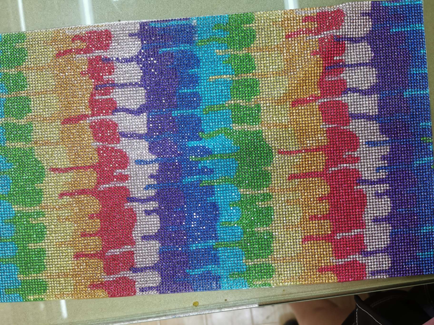 Printing plastic mesh multicolored