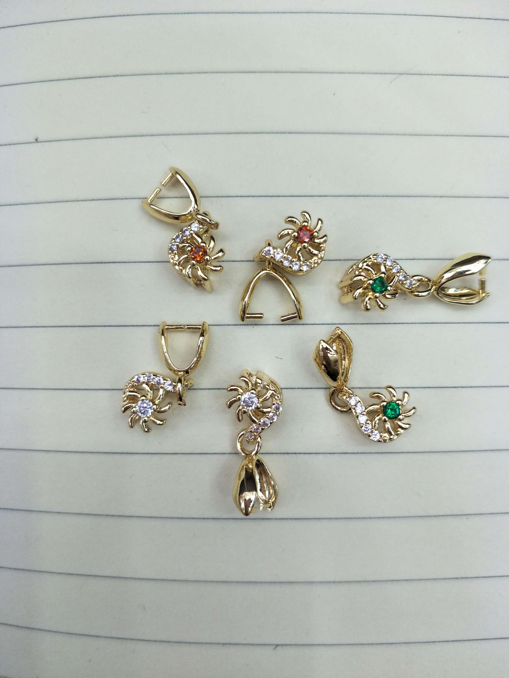 Micro - inlaid copper edge fastener, color - preserving gold plating thumbnail