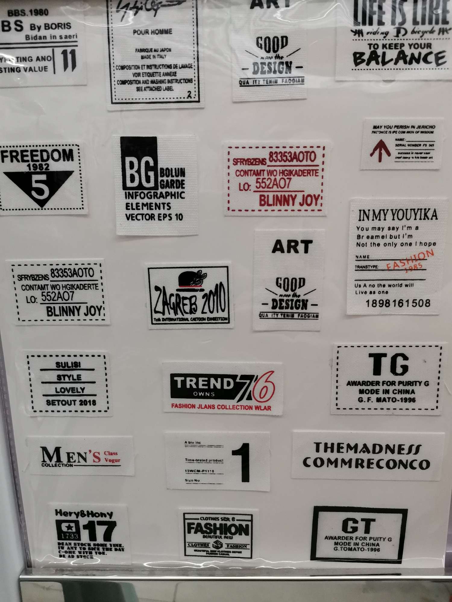 Terylene Pulped Cotton Tape Garment Accessories Cloth Label Collar Label Silk Screen Woven Label