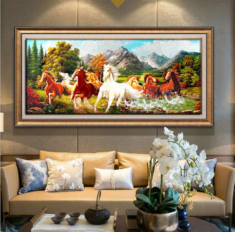 Manufacturers direct selling living room decoration painting light luxury abstract oil painting sofa background hand painted huge picture porch modern simple hanging painting thumbnail