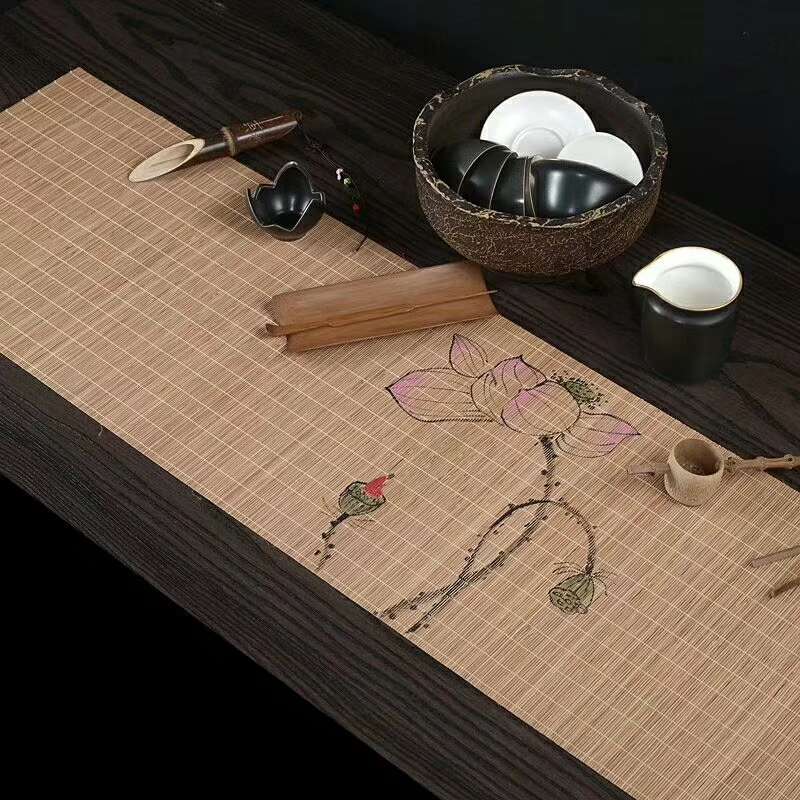 茶席/茶垫/被电白底实物图