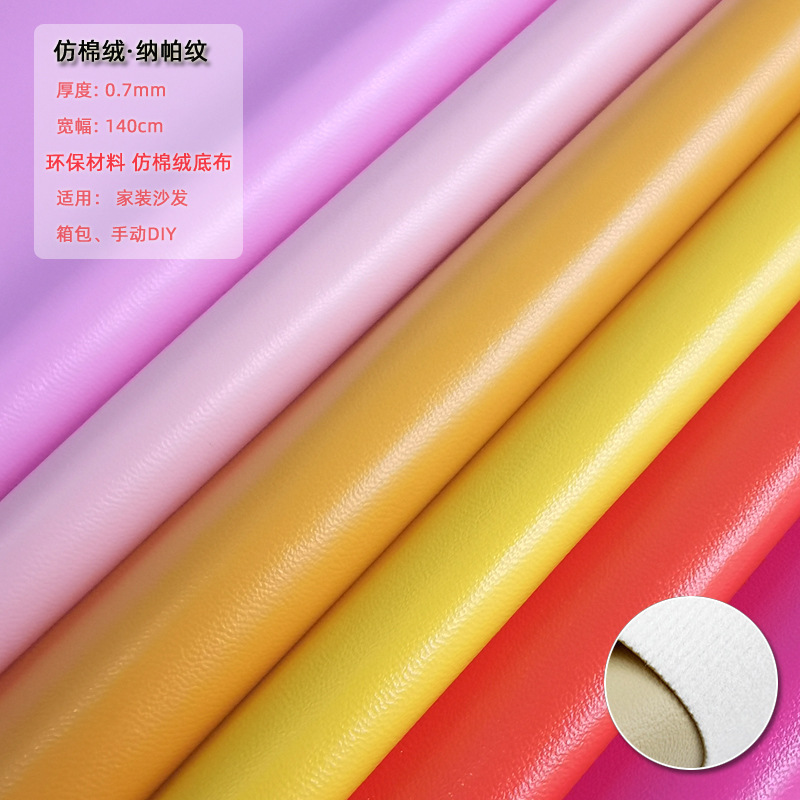 PU eco-friendly cotton-fleece napa pattern leather fabric Application Scenario