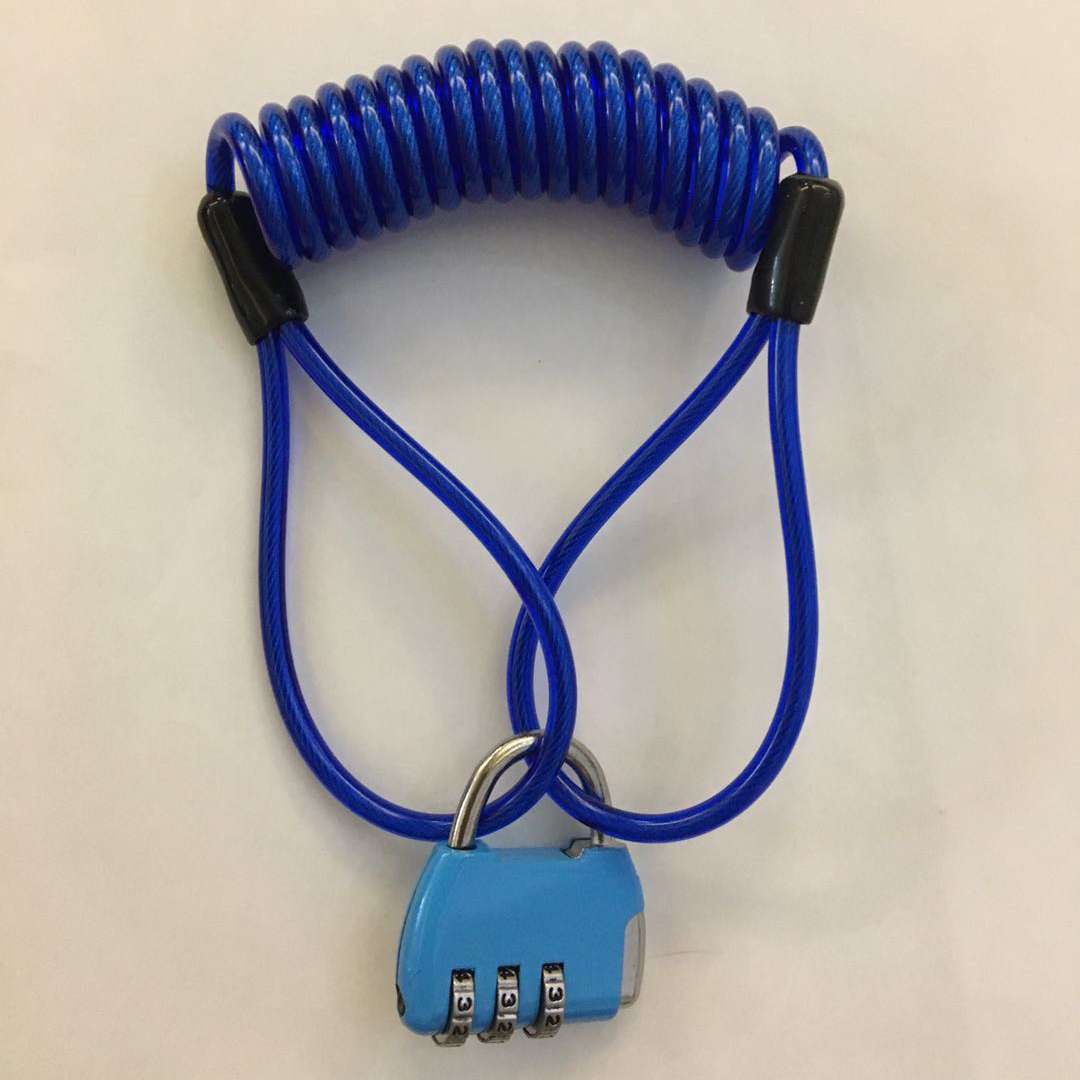 [Fangyuan Lock industry] Helmet steel wire combination lock