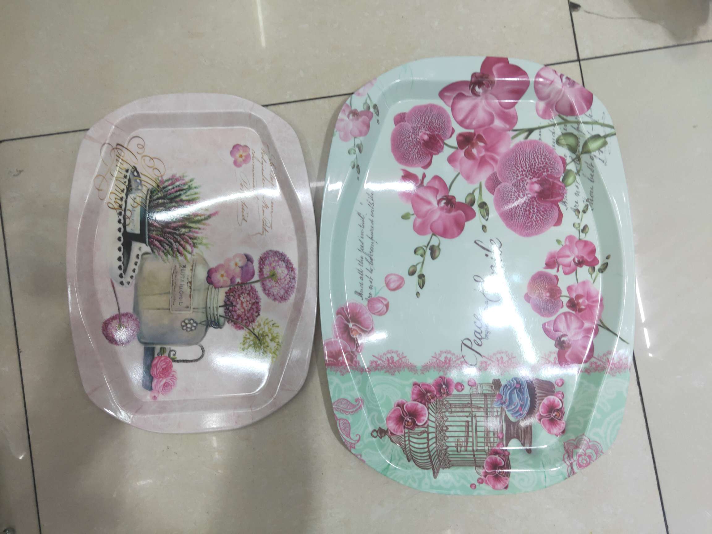 E plastic tray, melamine tray