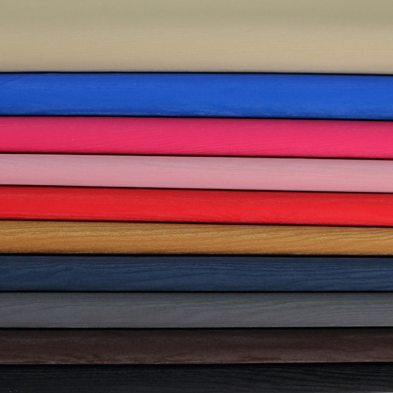 Velvety wood grain leather 2020 new style eyeglass case, jewelry notebook, non-woven fabric bottom, wine box packaging leather material details Picture