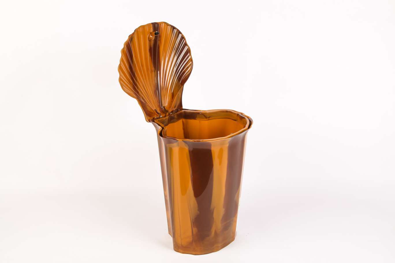 贝壳垃圾桶塑料日用品一直开纸篓