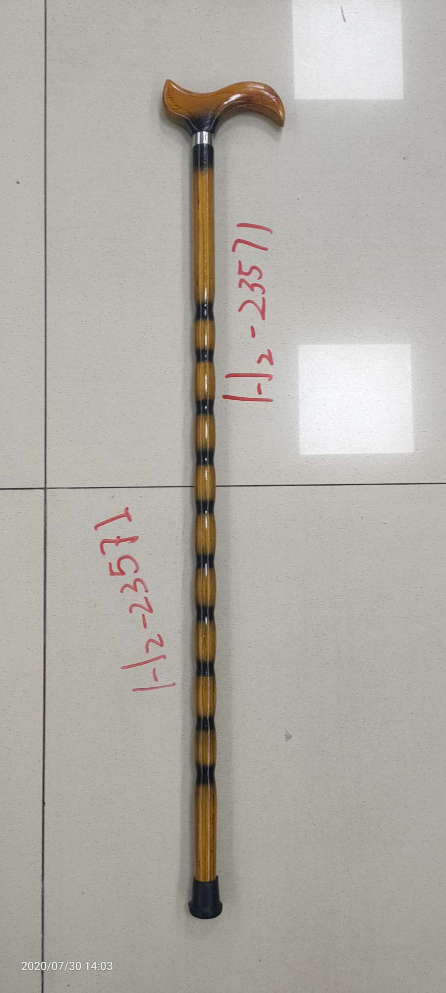 尖头葫芦双色拐杖