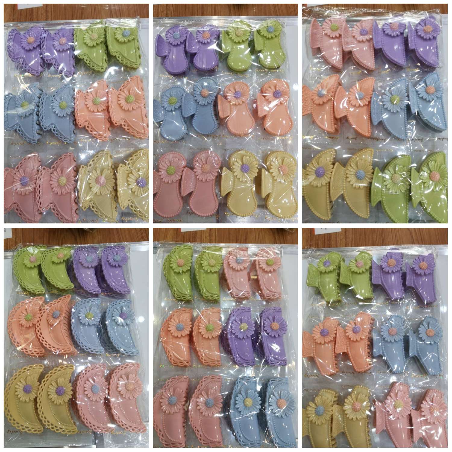 Spray light six-color daisies in reverse